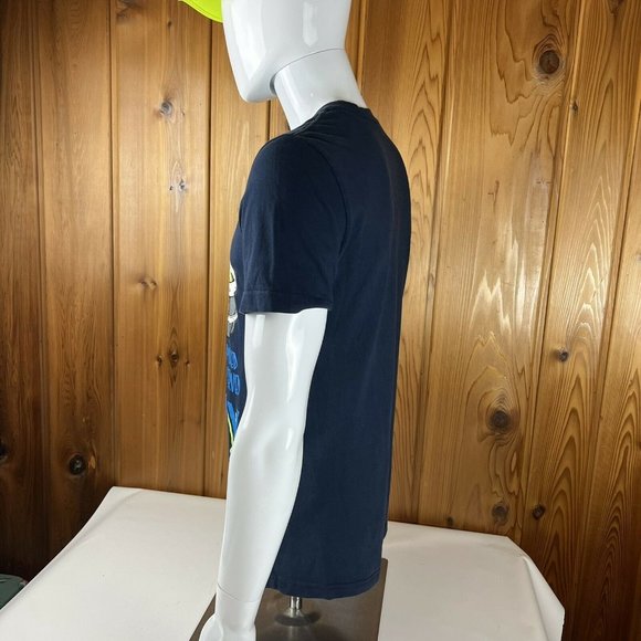 Nike Basketball Graphic Tee T Shirt Blue Volt Green Medium “Fresh Daily” Mint - Picture 4 of 10